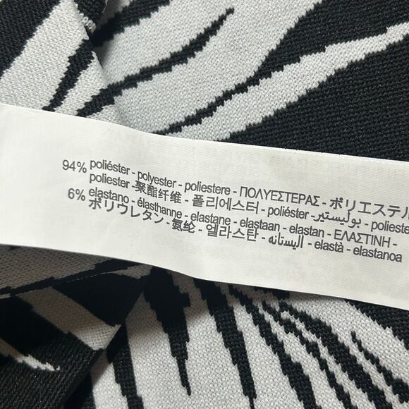 Zara Women's Tropical Leaf Pull-On Flare Elastic Waist Pants S Small NWOT - Picture 8 of 8